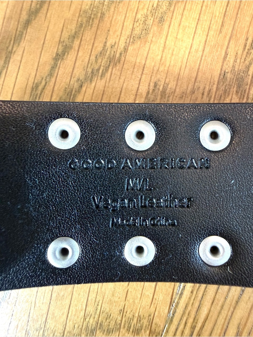 Good American Studded Western Leather Belt Black Silver GAB036 NWT - Picture 9 of 15